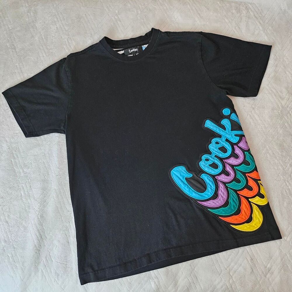 Cookies SF Black"Pacifico" Stacked Logo Tee size Lg